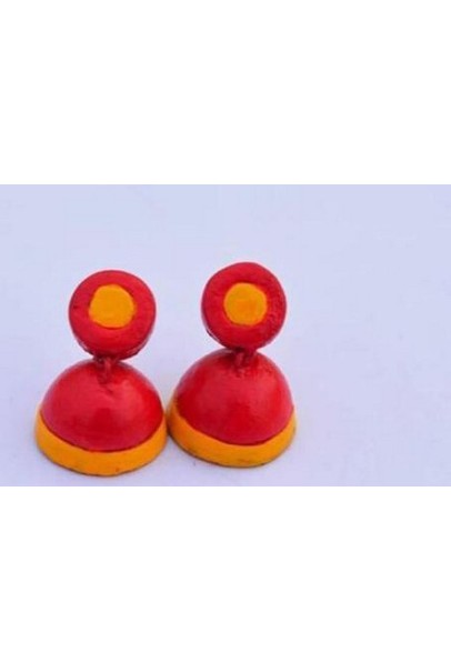 Handpainted Terracotta Jewellery – Ear rings Handpainted Terracotta Jewellery – Ear rings